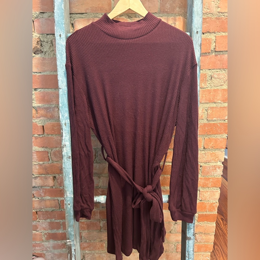 Topshop Tie Sweater Dress - Size 8